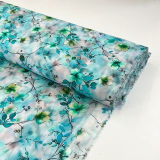 Viscoză RAYON POPLIN Bright flowers design E digital print
