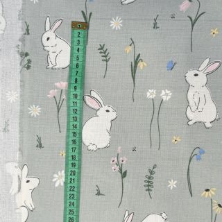 Țesătură decorativă premium Cute Rabbit Garden