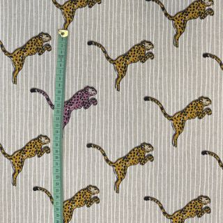 Țesătură decorativă Linenlook Cheetah Jumping