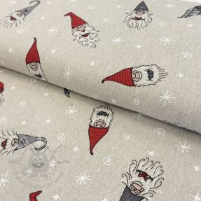 Țesătură decorativă Linenlook Tomte Happy Faces