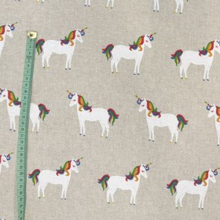 Țesătură decorativă Linenlook Unique unicorn