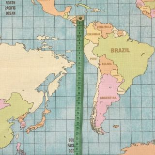 Țesătură decorativă premium World map vintage