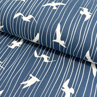 Țesătură decorativă Iconic Seagull Stripe na