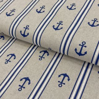 Țesătură decorativă Linenlook Anchor navy
