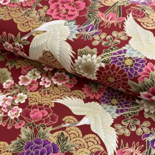 Țesătură din bumbac JAPAN Tanuri rouge