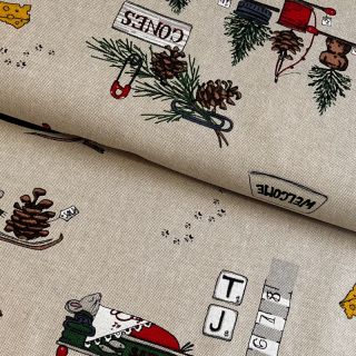Țesătură decorativă Linenlook Cosy Mouse