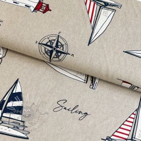 Țesătură decorativă Linenlook Sailing yacht club