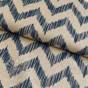 Țesătură decorativă Linenlook Wavy stripes navy