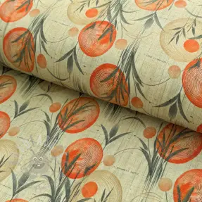 Tricot VISCOSE Enjoy The Silence orange digital print