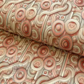 Tricot VISCOSE Unity orange digital print