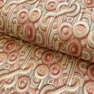 Tricot VISCOSE Unity orange digital print