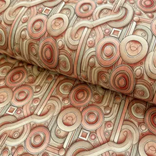 Tricot VISCOSE Unity orange digital print