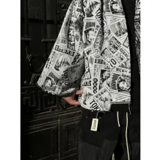 Țesătură decorativă jacquard Neo noir blanc