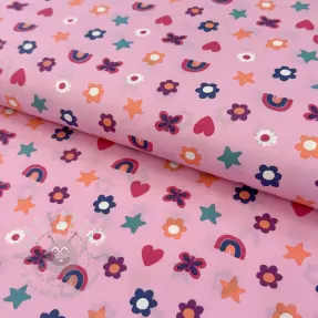 Țesătură din bumbac Love pink