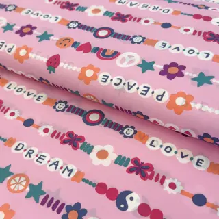 Țesătură din bumbac Love dream pink