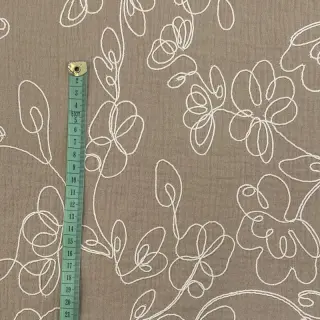 Mușelină EMBROIDERY Climbing flowers beige