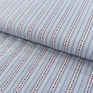 Țesătură din bumbac JACQUARD Hearts light blue