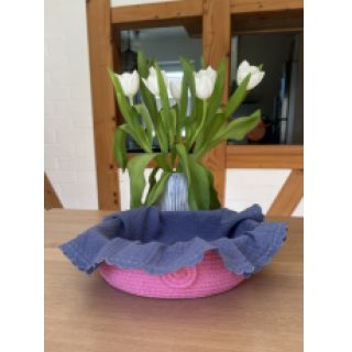 Mușelină jeans blue ORGANIC