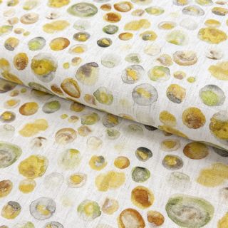 Viscoză cu in Natural Lin Livy yellow digital print