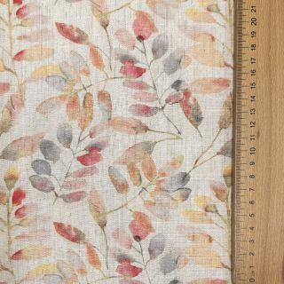 Viscoză cu in Natural Lin Lissy pink digital print