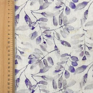 Viscoză cu in Natural Lin Lissy purple digital print