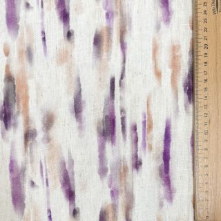 Viscoză cu in Natural Lin Lina purple digital print