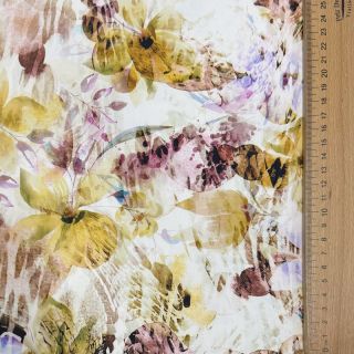 Țesătură din bumbac SATIN Maui yellow digital print