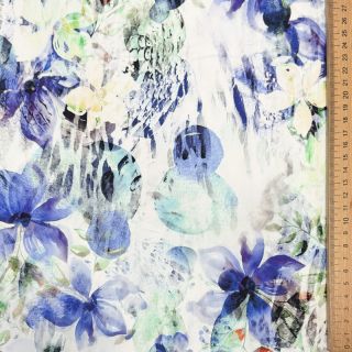 Țesătură din bumbac SATIN Maui blue digital print