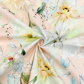Țesătură din bumbac SATIN Oahu pink digital print