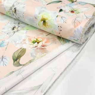 Țesătură din bumbac SATIN Oahu pink digital print