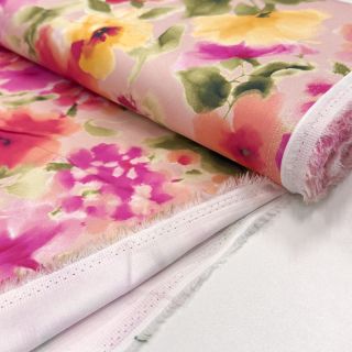 Țesătură din bumbac SATIN Kauai pink digital print