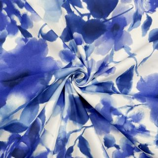Țesătură din bumbac SATIN Kauai blue digital print