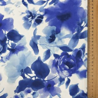 Țesătură din bumbac SATIN Kauai blue digital print