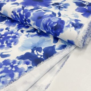 Țesătură din bumbac SATIN Kauai blue digital print