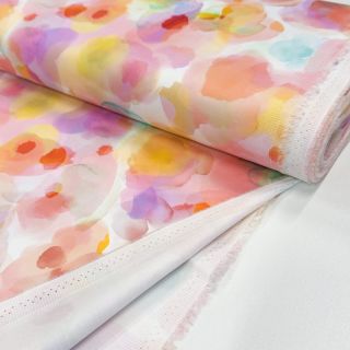 Țesătură din bumbac SATIN Niihau pink digital print