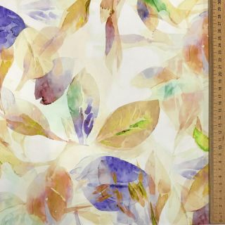 Țesătură din bumbac SATIN Hawaii yellow digital print