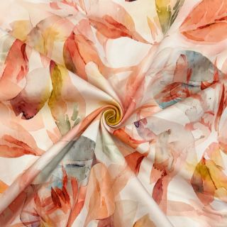 Țesătură din bumbac SATIN Hawaii pink digital print