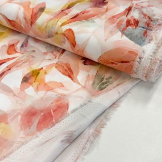 Țesătură din bumbac SATIN Hawaii pink digital print