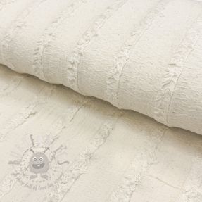 Țesătură din bumbac Ruffled Lines ecru
