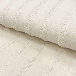 Țesătură din bumbac Ruffled Lines ecru