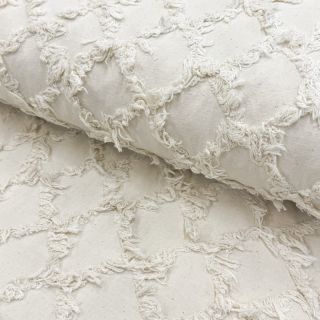 Țesătură din bumbac Ruffled Diamonds ecru