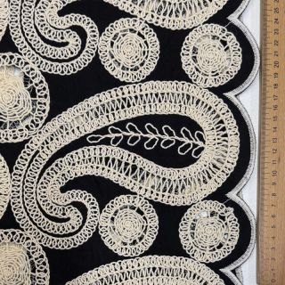 Țesătură din bumbac EMBROIDERY Anouk black