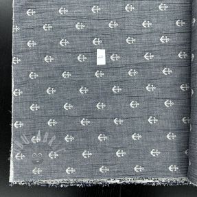 Mușelină JACQUARD Anchor 2-side faded gray navy 2nd class