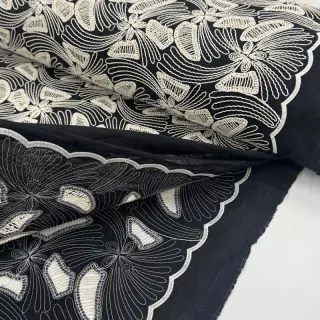 Țesătură din bumbac EMBROIDERY Amia black