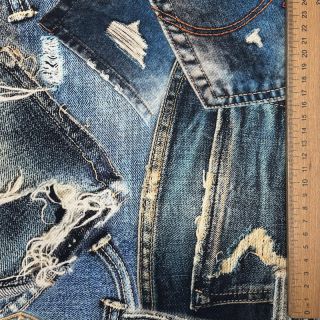 Țesătură din bumbac TWILL DENIM Mix print design C