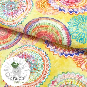 Dekoračná látka s teflonovou úpravou MANDALA WATERCOLOUR YELLOW