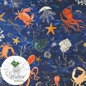 Țesătură decorativă teflonată Teflon SEA LIFE ANIMALS