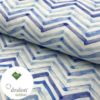 Țesătură decorativă teflonată Teflon WATERCOLOUR ZIGZAG