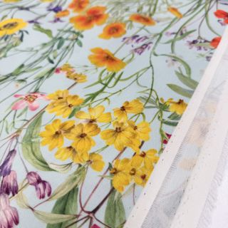 Țesătură decorativă teflonată Teflon Wildflower Sunny Field