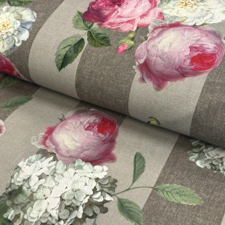Țesătură decorativă teflonată Teflon Hydrangea Roses